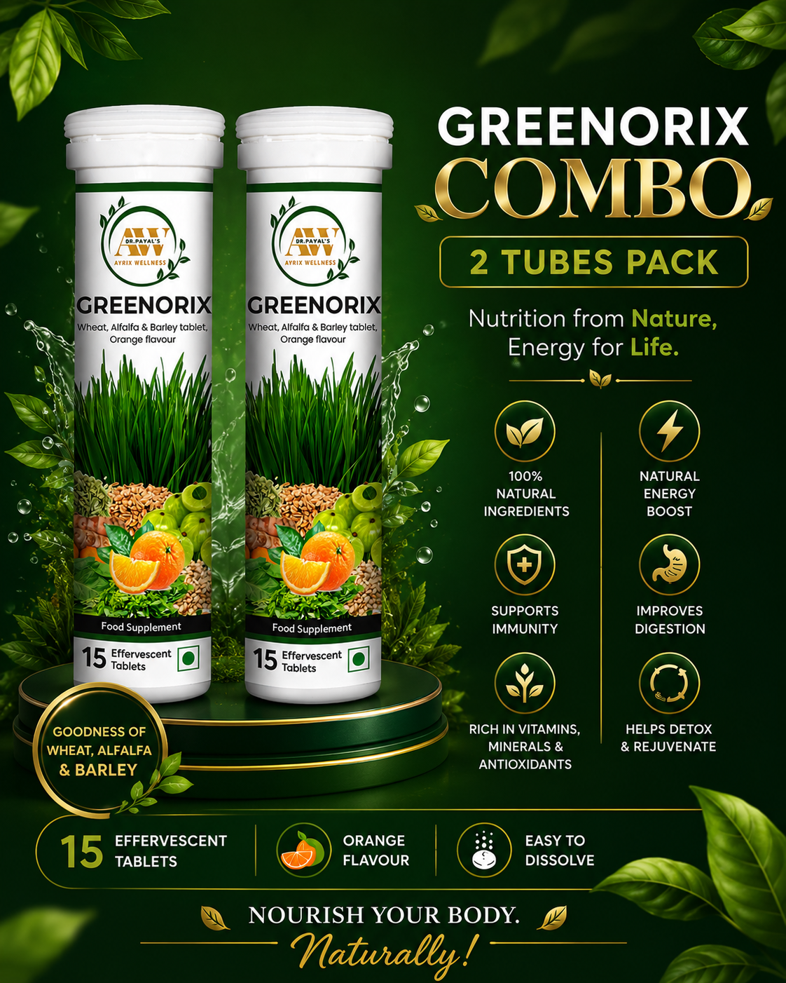 Greenorix Effervescent Tablet Combo Pack